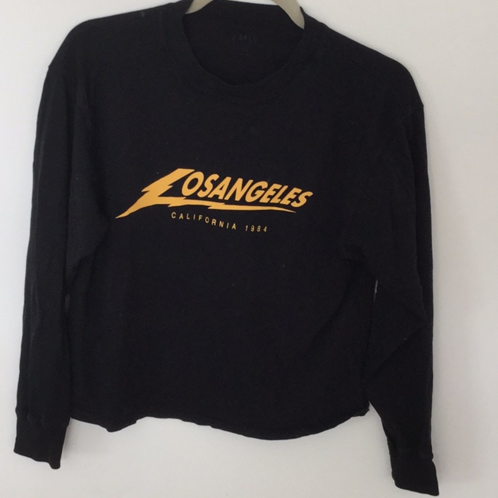 Juniors long sleeve T-shirt cropped oversized